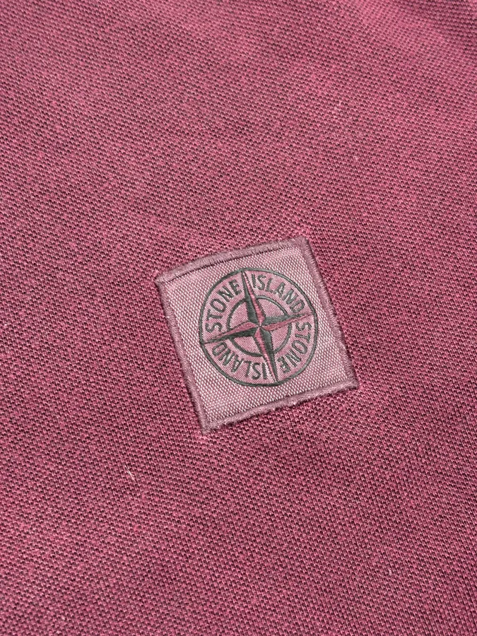 Stone Island Burgundy Propaganda Longsleeve Polo - Image 7