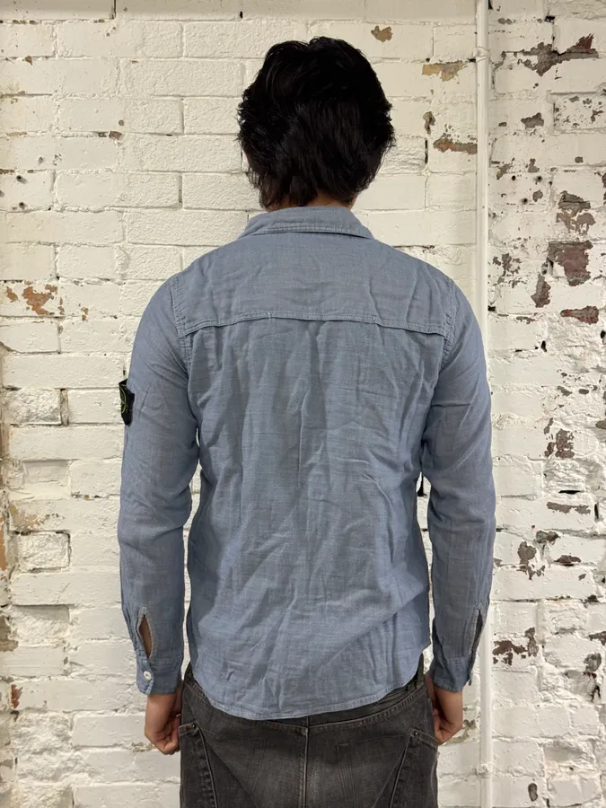 Stone Island Ocean Blue Shirt - Image 3