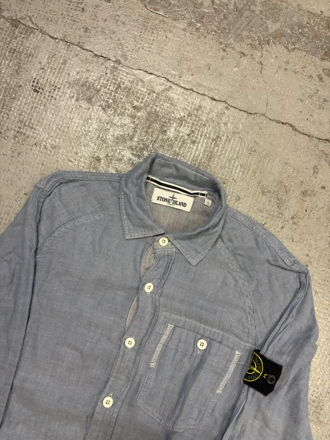 Stone Island Ocean Blue Shirt - Image 4
