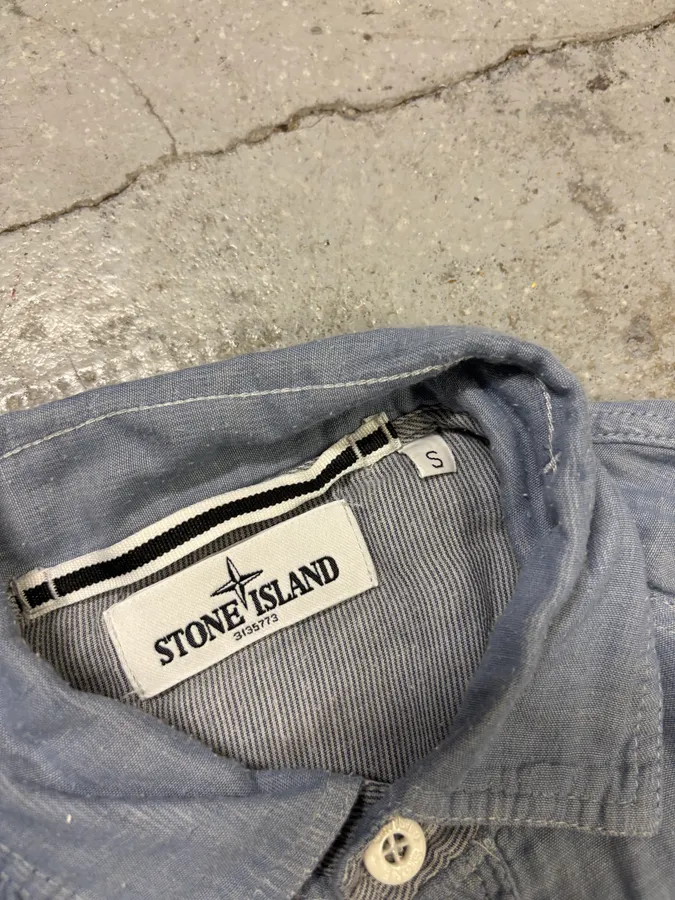 Stone Island Ocean Blue Shirt - Image 7