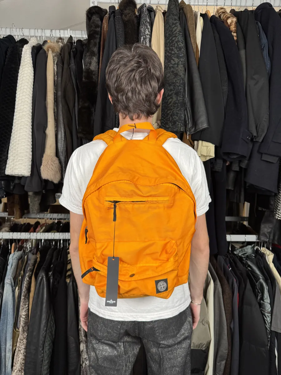 Stone Island Orange Backpack