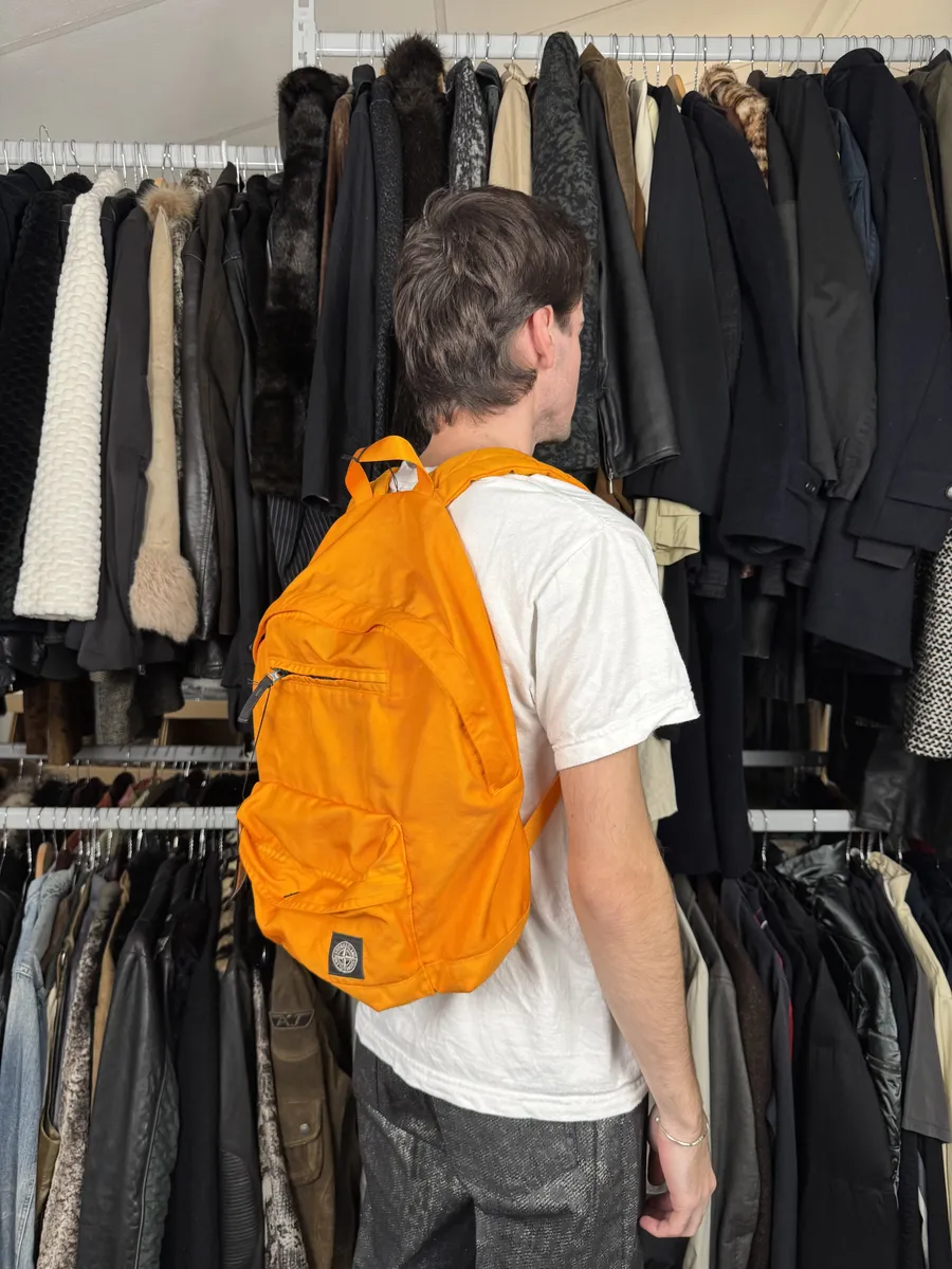 Stone Island Orange Backpack - Image 2