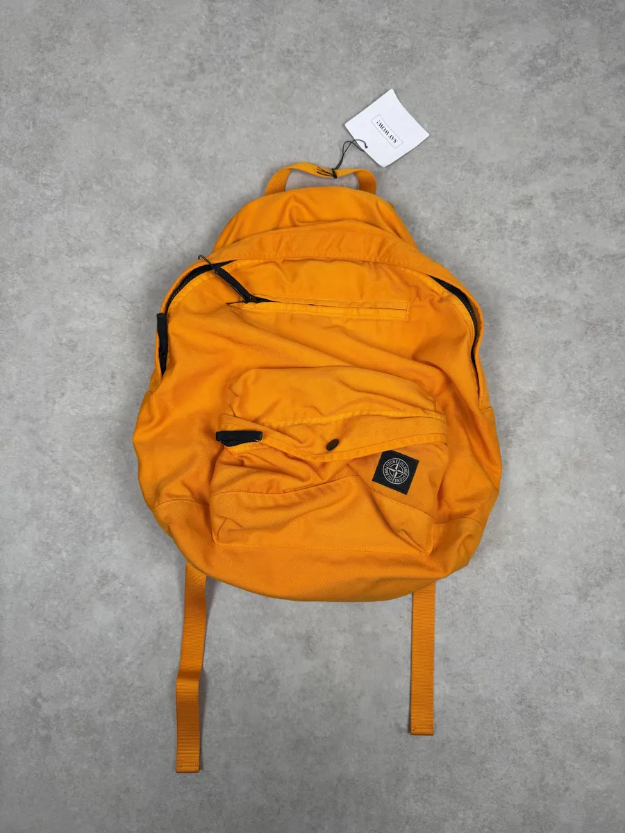 Stone Island Orange Backpack - Image 3