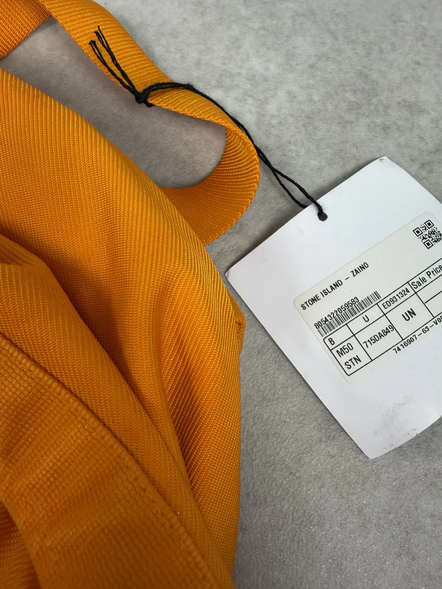 Stone Island Orange Backpack - Image 9