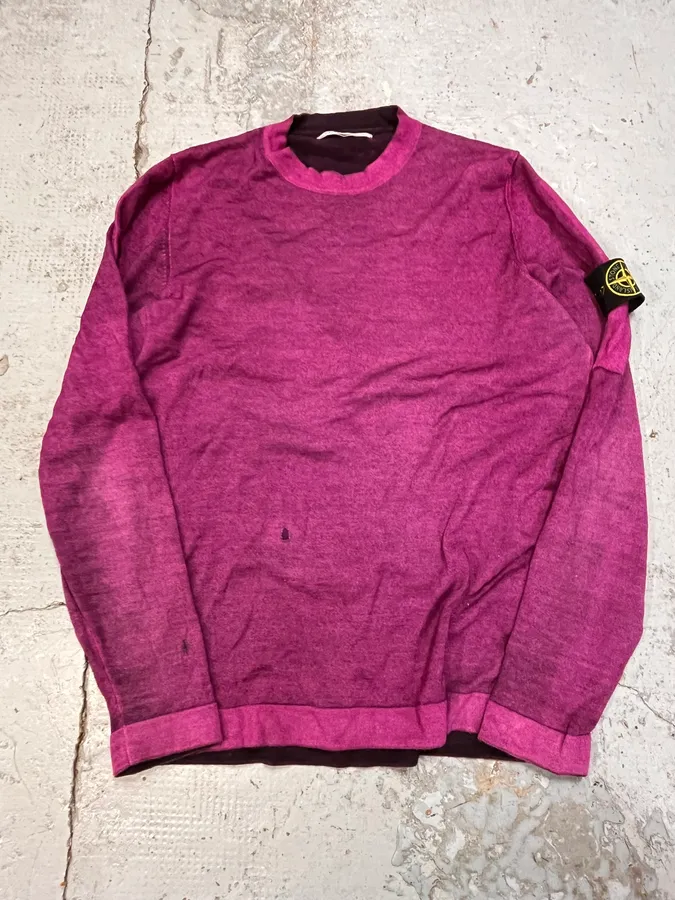 Stone Island Purple Minimalist Sweater - Image 3