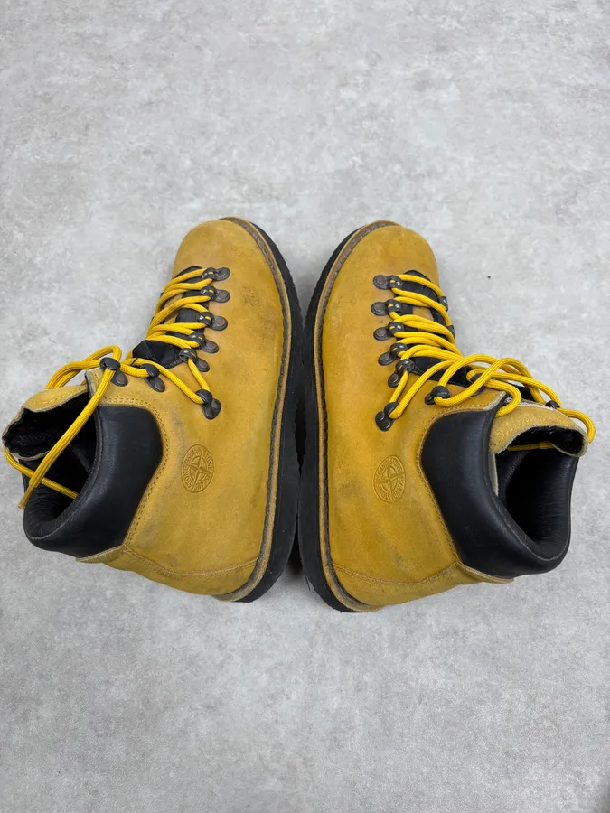 Stone Island Yellow Suede Leather Boots - Image 6