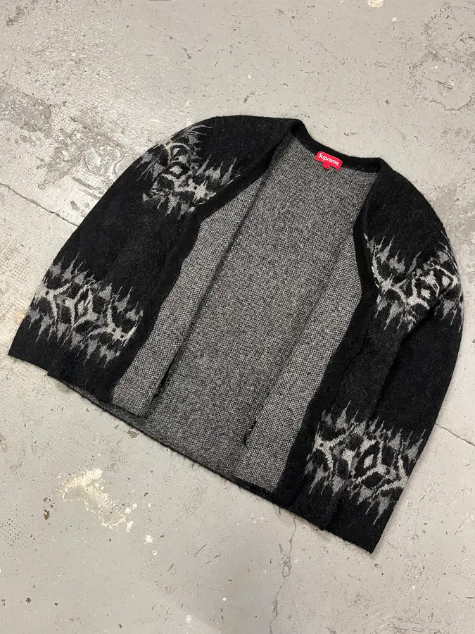 Supreme Mohair Cardigan Black Sweater - Image 5