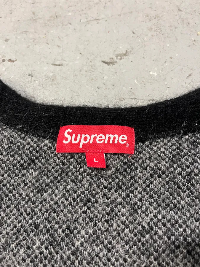 Supreme Mohair Cardigan Black Sweater - Image 8