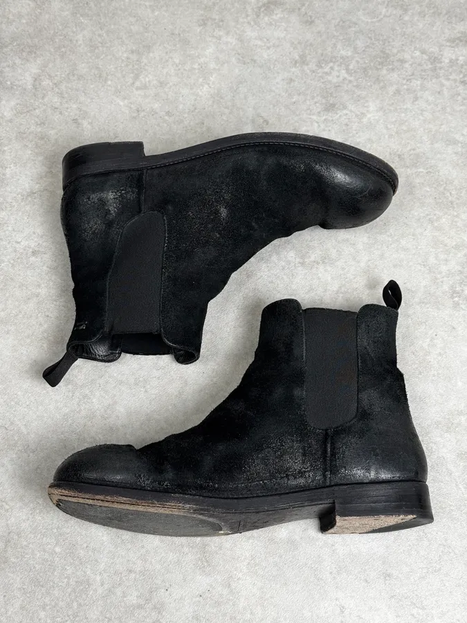 The Last Conspiracy Black Suede Irregular Leather Contemporary Boots - Image 3