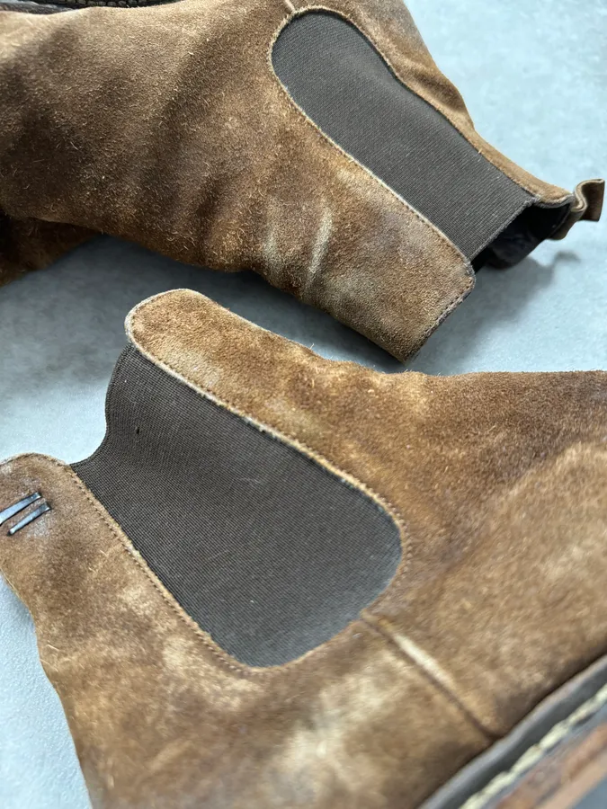 The Last Conspiracy Brown Suede Chelsea Leather Boots - Image 4