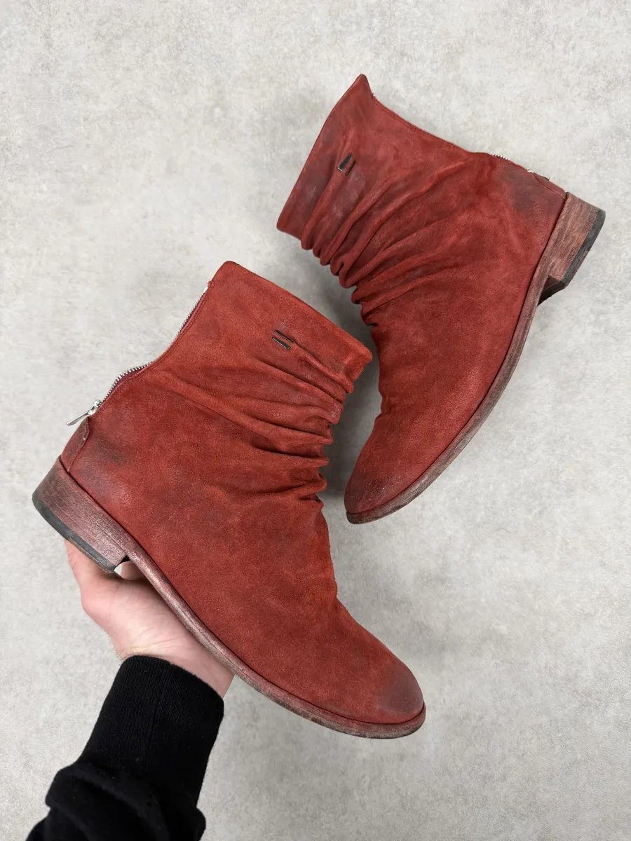 The Last Conspiracy Red Suede Leather Boots