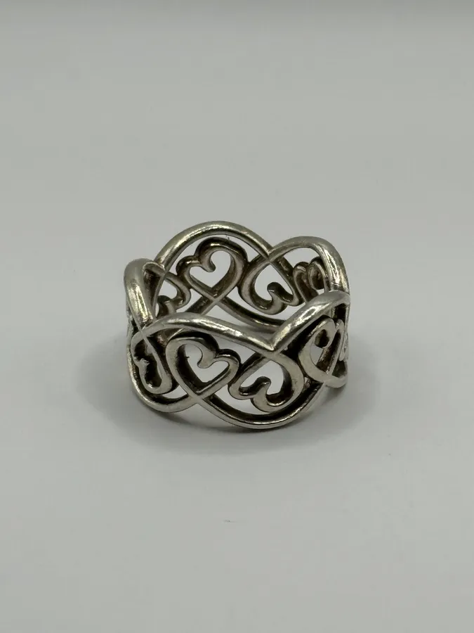 Tiffany & Co. Love Hearts Silver 925 Ring - Image 3