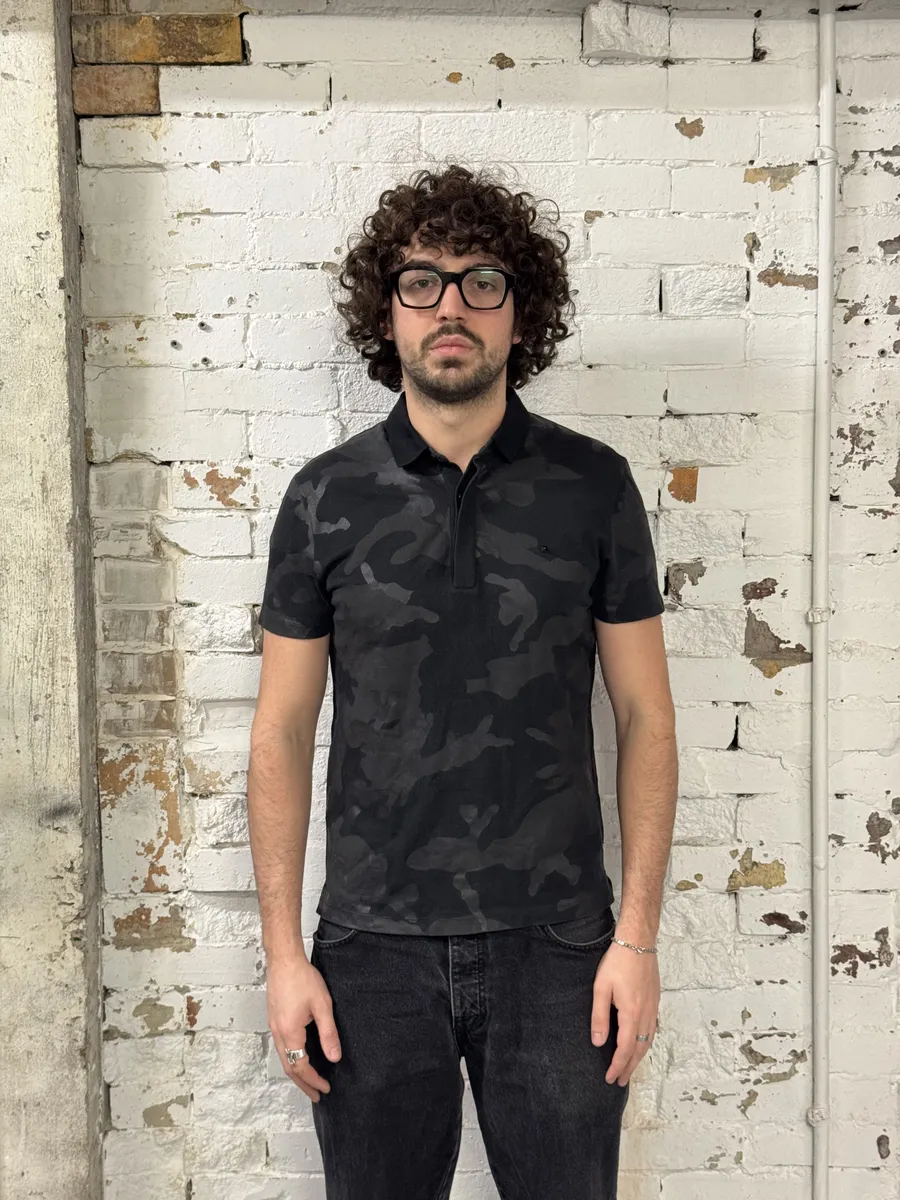 Valentino Dark Camo Polo Shirt - Image 2
