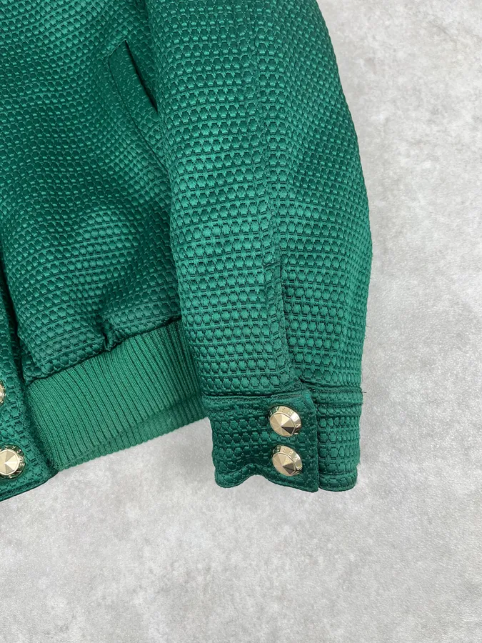 Versace Italian Green Bomber Royal Jacket - Image 10