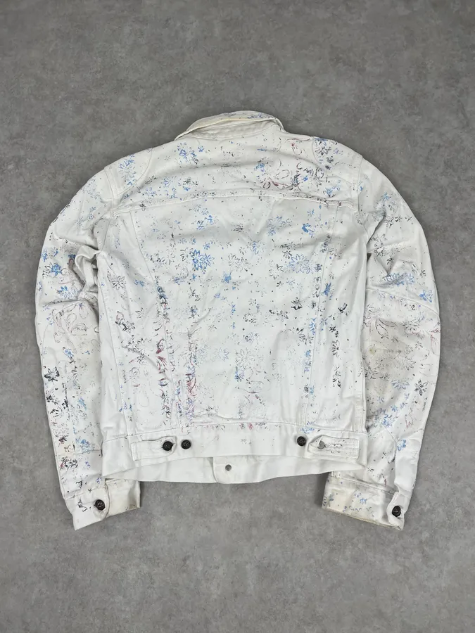 Versace Royal Erased White Denim Jacket - Image 6