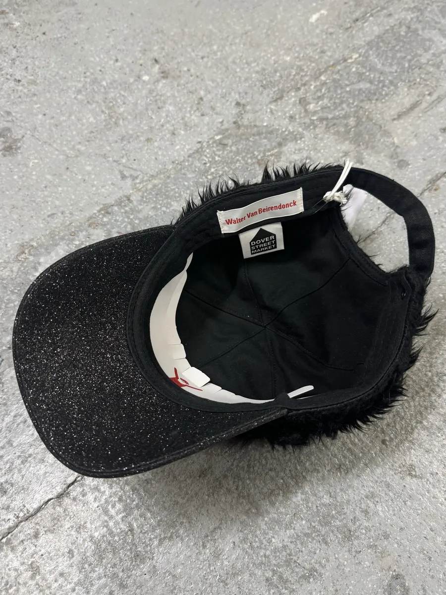 Walter Van Beirendonck Black Plushed Wild Cap - Image 11