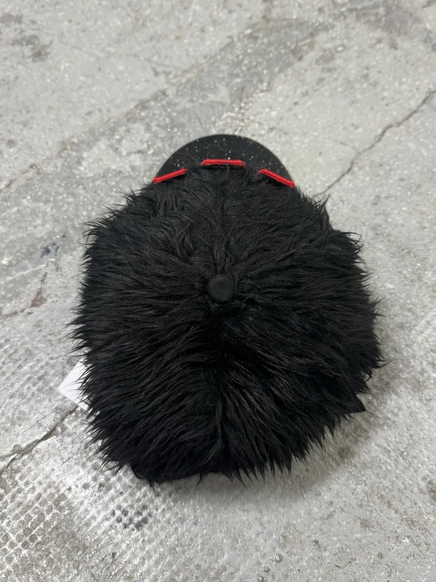 Walter Van Beirendonck Black Plushed Wild Cap - Image 8