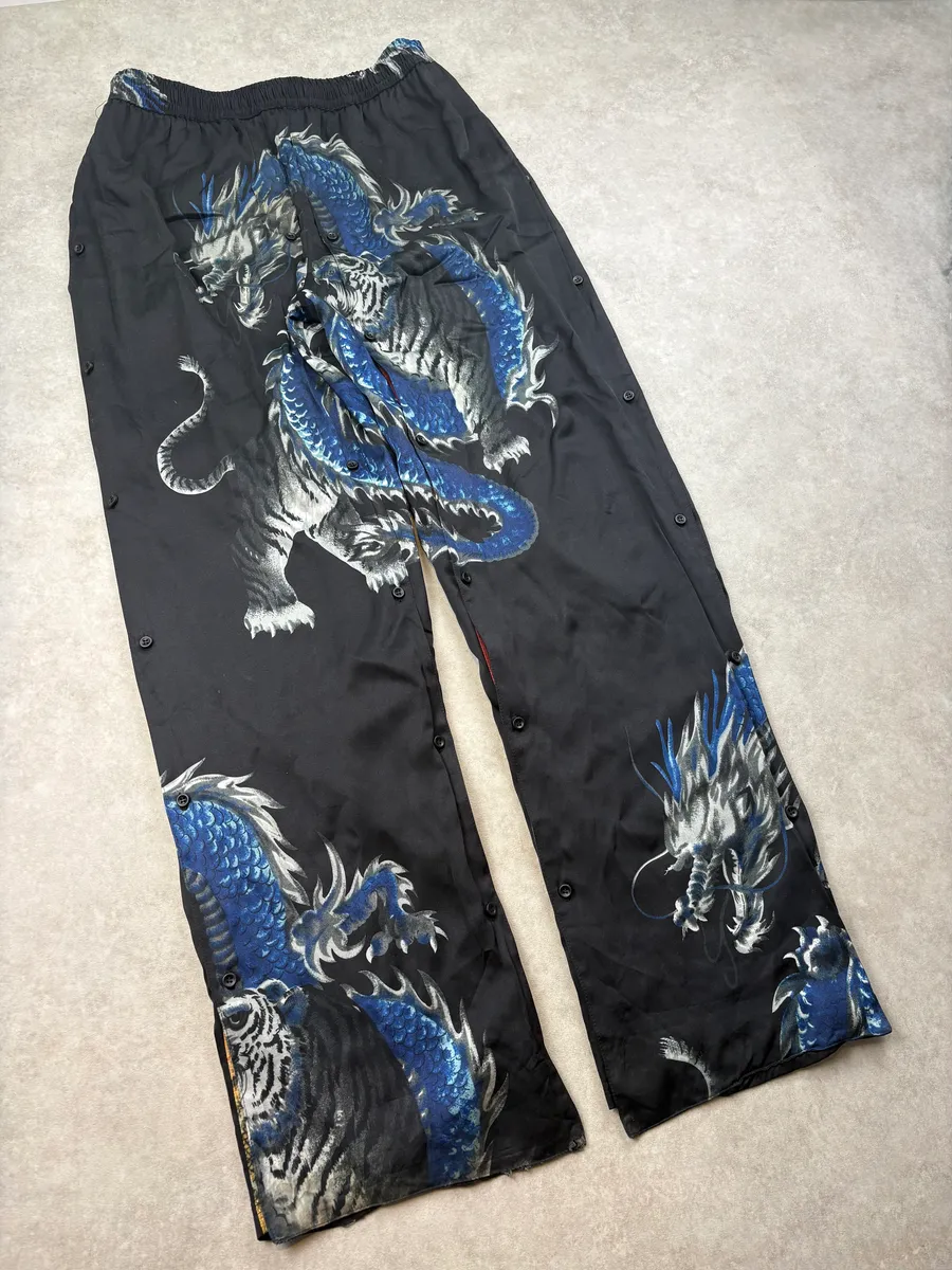 Y/Project Black Asian Dragon Detachable Track Pants - Image 5