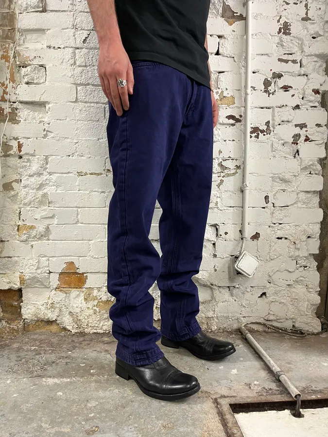 Y-Project Double Layering Purple Denim Jeans - Image 3