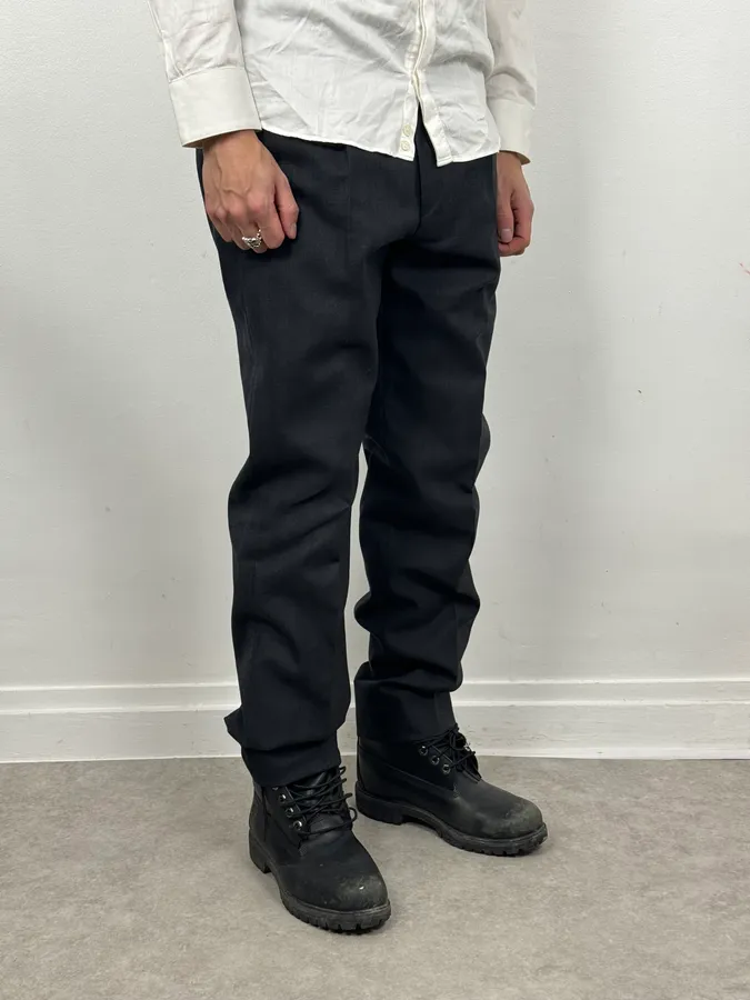 Yohji Yamamoto Black Wool Tailored Pants - Image 3
