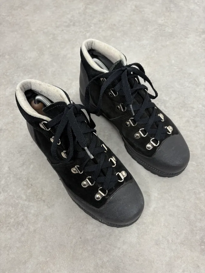 Yohji Yamamoto Y’s Black Suede Hiking Boots - Image 4
