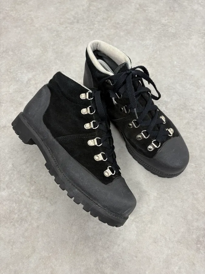 Yohji Yamamoto Y’s Black Suede Hiking Boots - Image 5