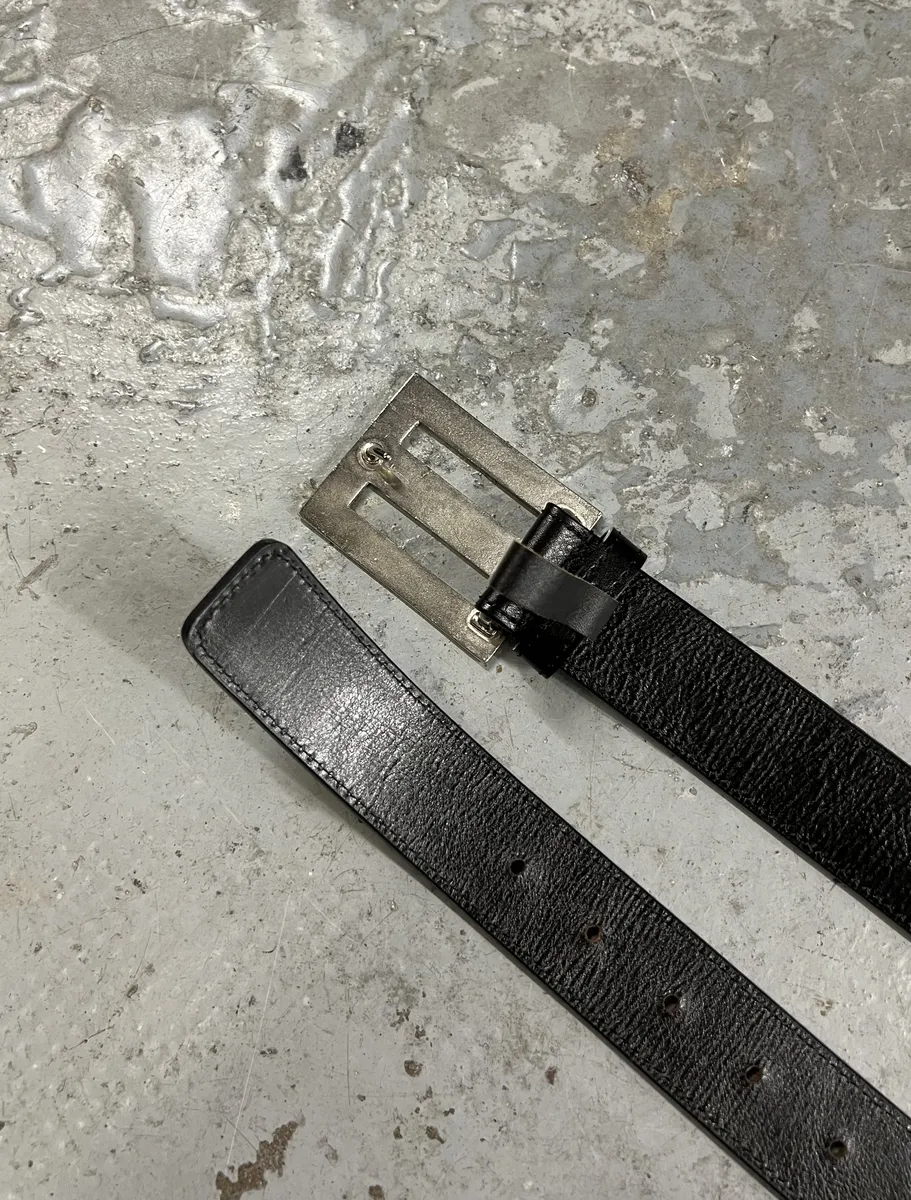 Yohji Yamamoto Y's Black Leather Belt - Image 4