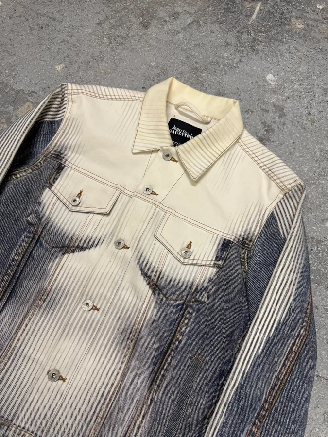 Y/Project x Jean Paul Gaultier Trompe L’Oeil Denim Body Denim Jacket - Image 6