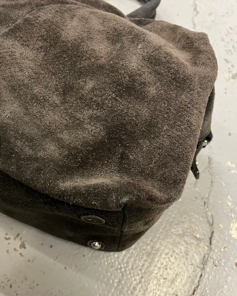 Yves Saint Laurent Anthracite Grey Suede Easy Handle Bag - Image 6