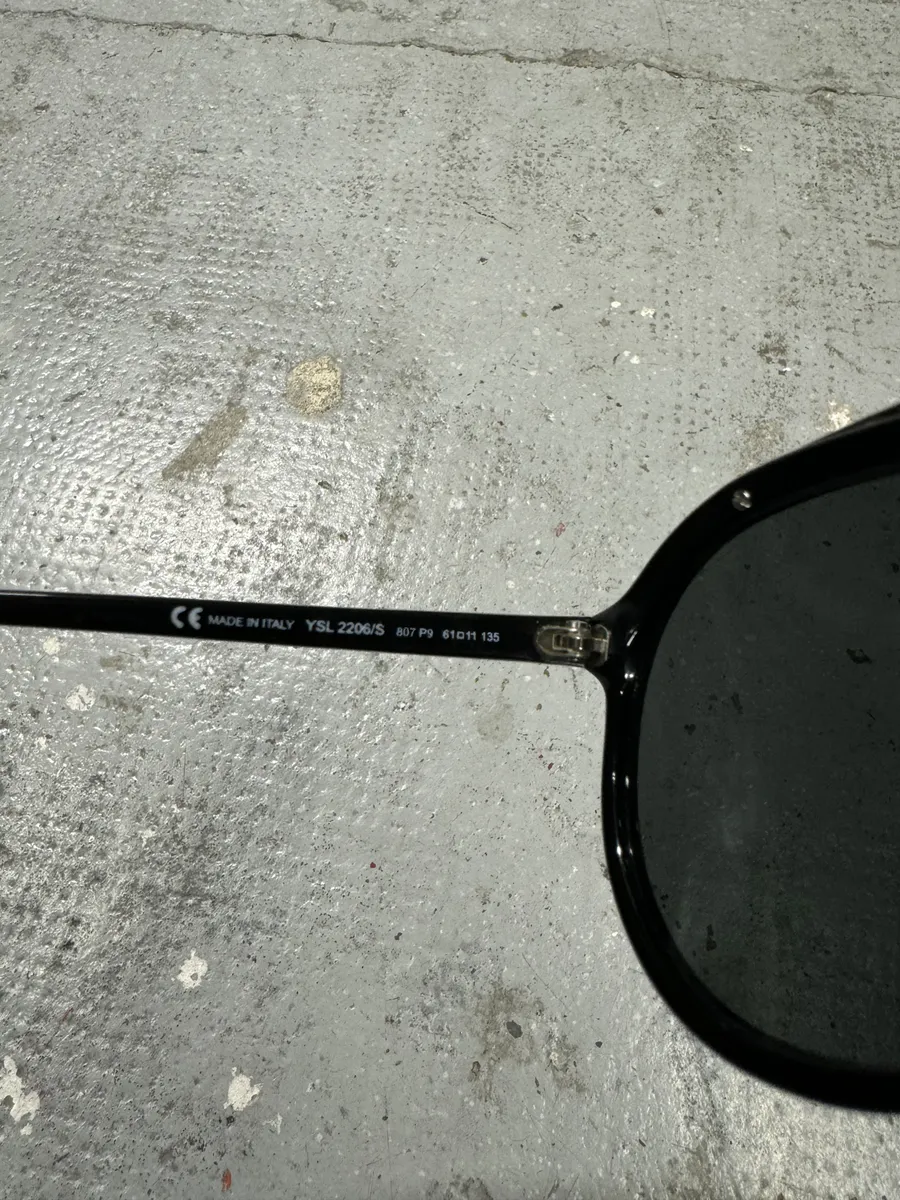 Yves Saint Laurent Black Mafia Aviator Sunglasses - Image 7