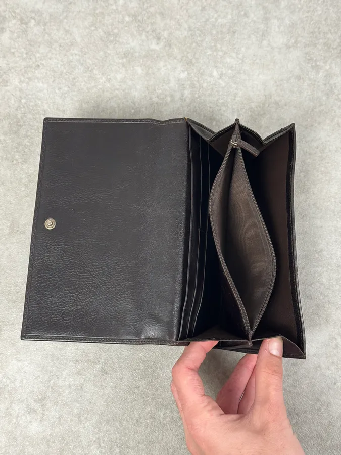 Yves Saint Laurent Black Mombasa Leather Wallet - Image 9