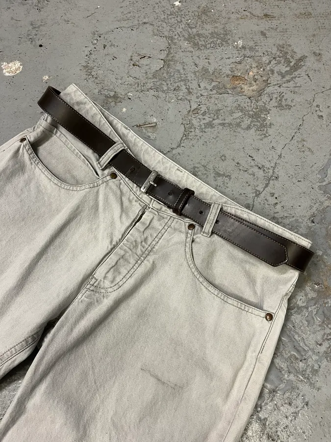 Yves Saint Laurent Brown Leather Belt