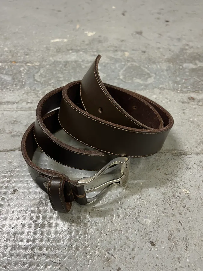 Yves Saint Laurent Brown Leather Belt - Image 2