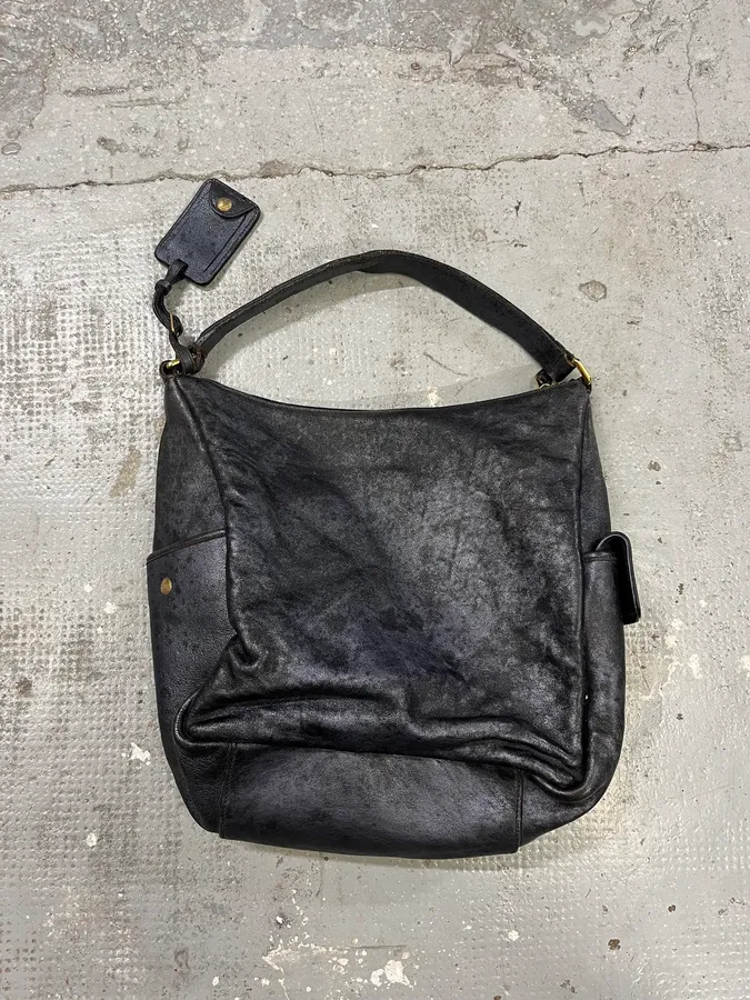 Yves Saint Laurent Metallic Blue Eroded Bag