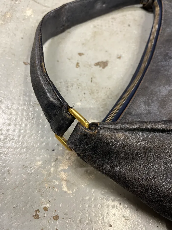 Yves Saint Laurent Metallic Blue Eroded Bag - Image 8