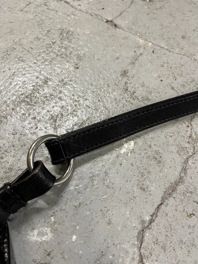 Yves Saint Laurent Mombasa Horn Black Leather Handle Bag - Image 8