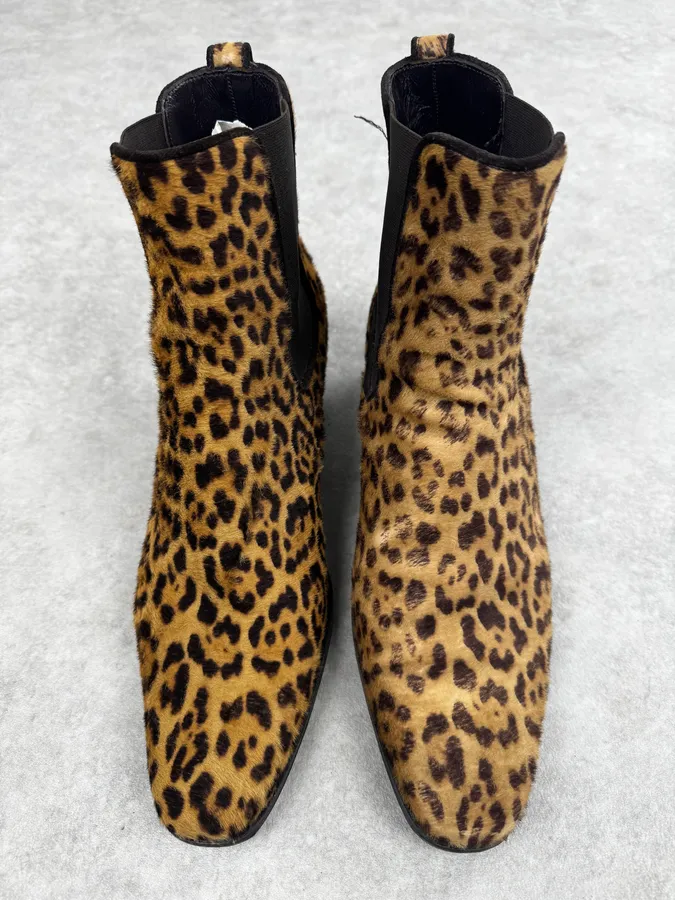 Yves Saint Laurent Pony Hair Leopard Leather Boots by Tom Ford - Image 4