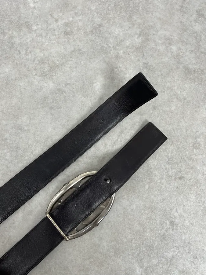 Yves Saint Laurent Propaganda Black Leather Belt - Image 7