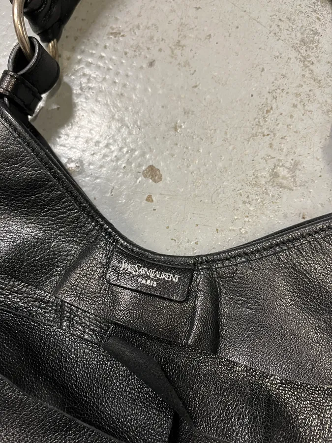 Yves Saint Laurent Saint Tropez Black Leather Handle Bag - Image 3