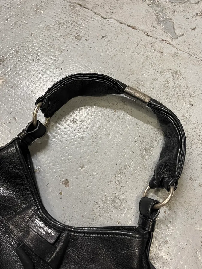 Yves Saint Laurent Saint Tropez Black Leather Handle Bag - Image 4