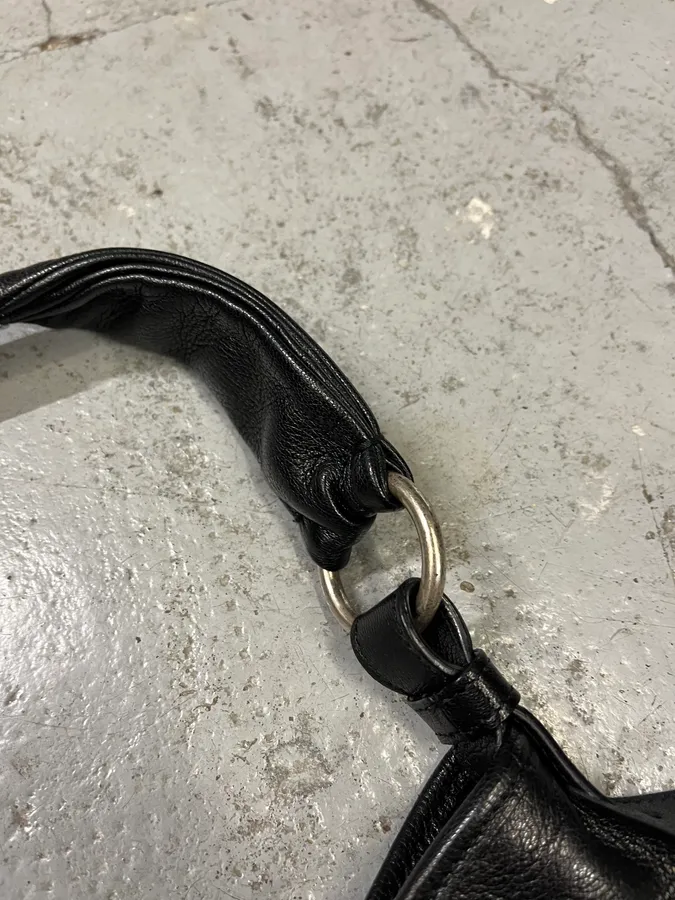 Yves Saint Laurent Saint Tropez Black Leather Handle Bag - Image 6