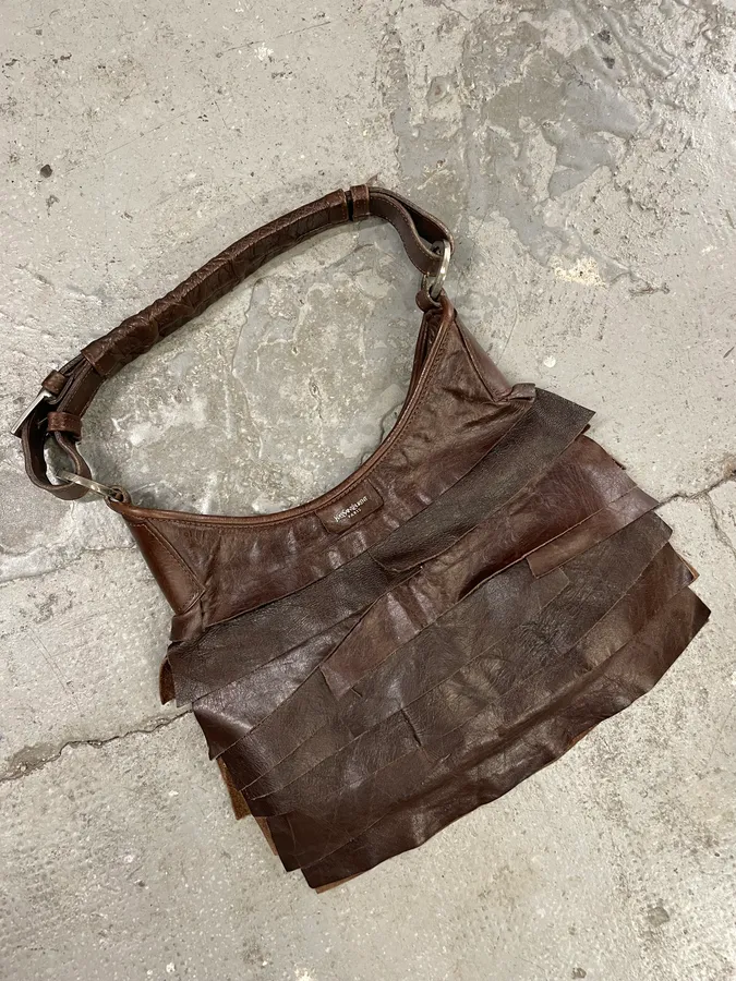Yves Saint Laurent Saint Tropez Brown Leather Handbag - Image 2