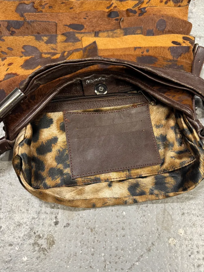 Yves Saint Laurent Saint Tropez Pony Hair Cow Brown Leather Handle Bag - Image 12